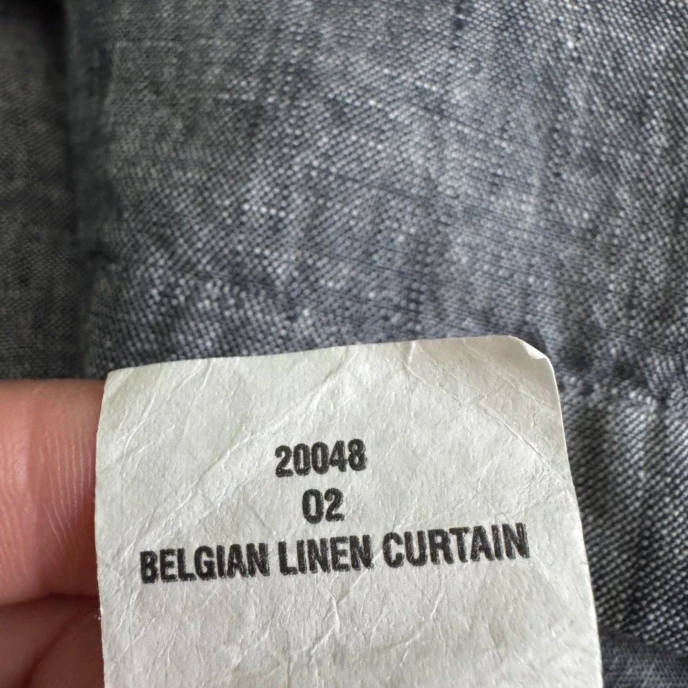 Olivia & Oliver Belgian Linen Curtains 50x84 Grey Hidden Tab Set of 2 20048-02